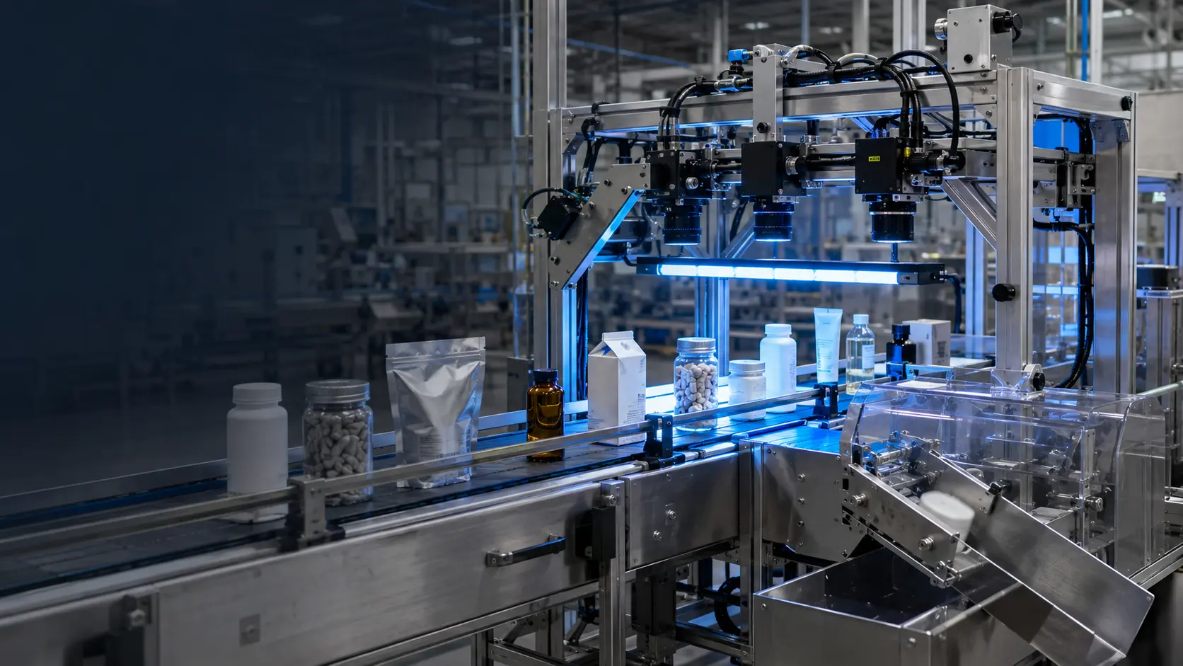 Integrated in-line quality control system on a modern packaging conveyor
